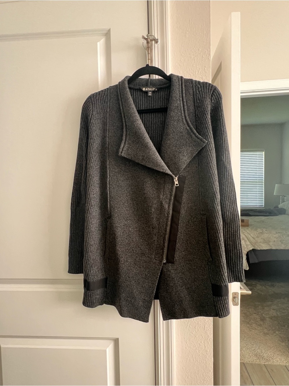 Athleta Charcoal Gray Sentinel Sweater Coat - XS